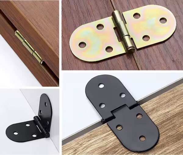 Folding tables and chairs with flap semi - circular iron hinges