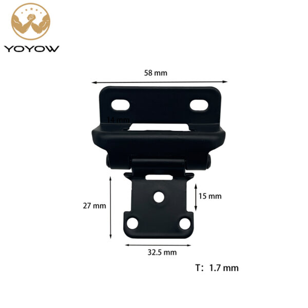 1.7mm-thick High Quality White Nickel Alloy Super Anti-rust 1/2 Fully Enclosed Built-in Cabinet Hinge.