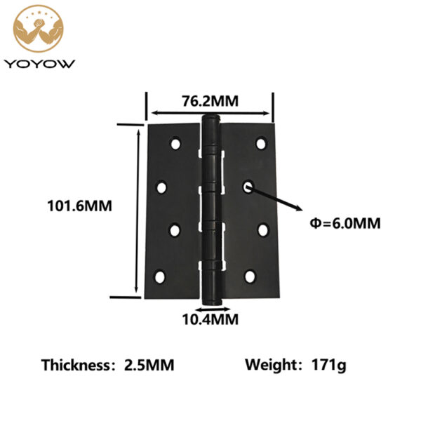 Hinged Hinge Iron 4-inch Bearing Solid Wood Door and Window Bedroom Silent Thickened Door and Window Hinge