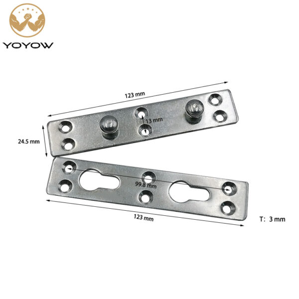 Two-in-One Large Torque Nails Bed Connector Bed Plug Thickened Iron Furniture Hardware for Living Room Use Metal Connector