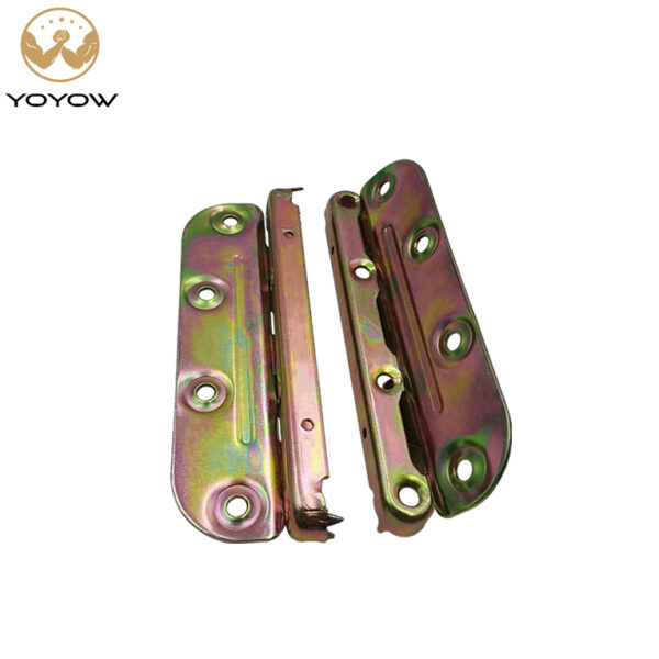128mm Iron Bed Bracket with Zinc Plated Steel Furniture Hinge Wood Bed Accessories Including Hinge for Bedroom Accessory