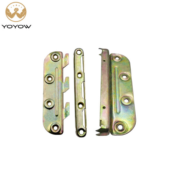 128mm Iron Bed Bracket with Zinc Plated Steel Furniture Hinge Wood Bed Accessories Including Hinge for Bedroom Accessory