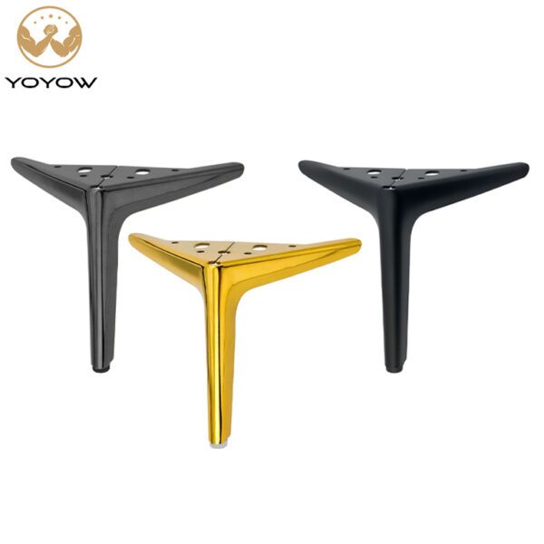 Modern Minimalist Semi-circular Three-pronged legs Metal Support Feet for Bed Heads and TV Cabinets of Furniture
