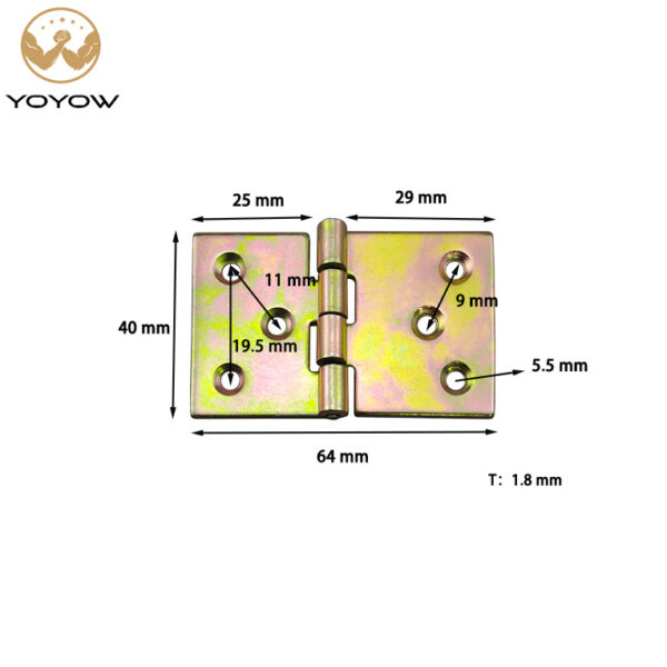 Wholesale Thickened Flat Iron Hinges for Cabinets and Furniture Flip Board Wooden Box Door Hinges for Living Room