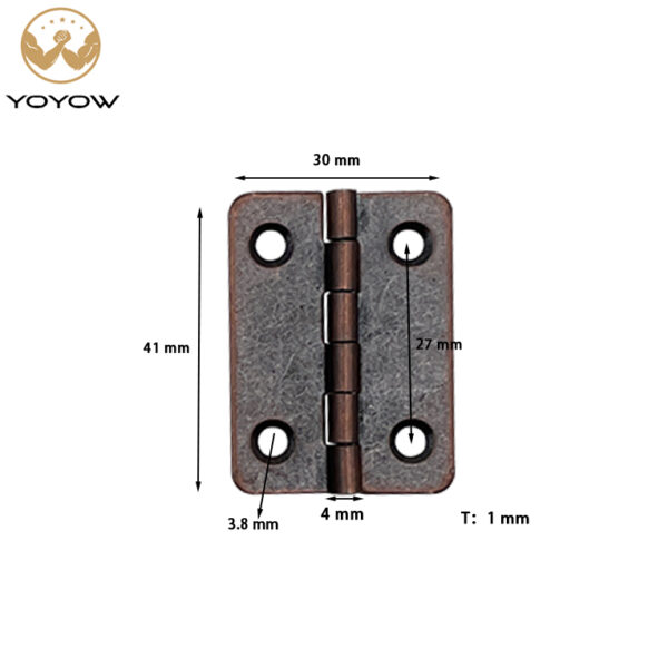 41mm Small Wooden Box Hinge Golden Miniature Packaging Box Mini Loose-leaf Hardware Accessories Hinge