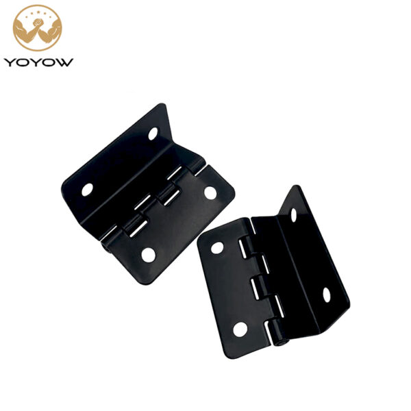 41mm Black Antique Decorative Box Hing with Screws 4-hole Triple-fold Right-angle Retro Hinge Door Cabinet Three Folding Hinge