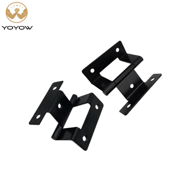 Contemporary Black Cranked Non-Mortise Hinge for Kitchen Cabinets & Living/Dining Room Furniture Free Door Hinges