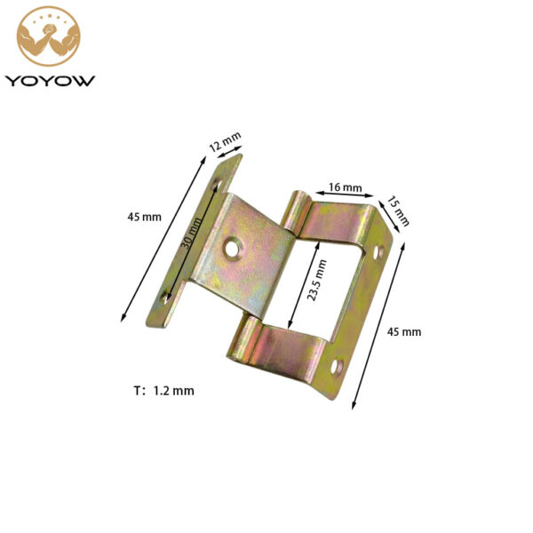 Contemporary Black Cranked Non-Mortise Hinge for Kitchen Cabinets & Living/Dining Room Furniture Free Door Hinges