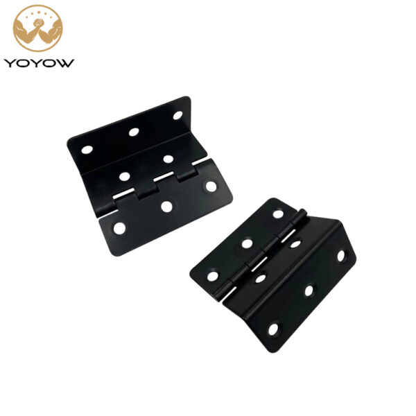 Custom Triple-Fold Iron Hinges for Furniture Cabinet Doors Metal Bending Nickel Plating Furniture Hardware Small Steel Folding Hinge