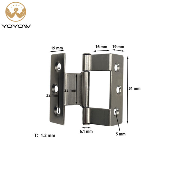 Wholesale Four-Fold Hinges Bend Hinges 6-Hole Non-Mortise Hinges for cabinets
