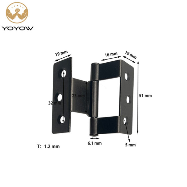 Wholesale Four-Fold Hinges Bend Hinges 6-Hole Non-Mortise Hinges for cabinets