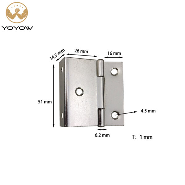 Customizable Non-Standard Iron Hinges for Piano Stools Single-Bend Hinges 51mm Clamping Width for 26mm Thick Boards Triple-Bend Hinge