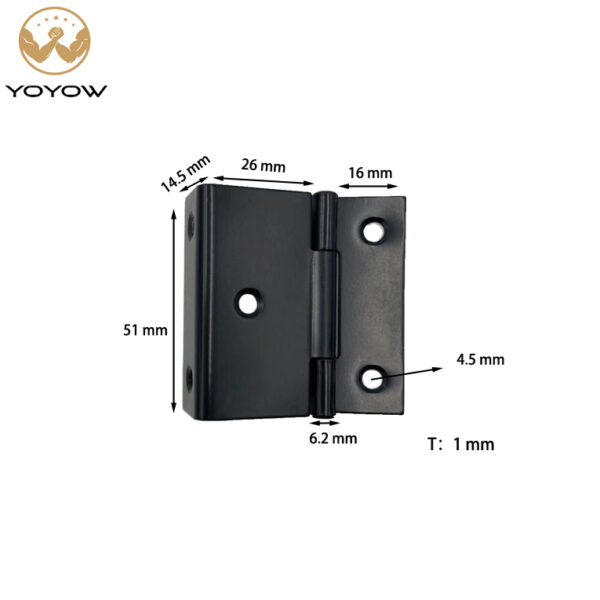 Customizable Non-Standard Iron Hinges for Piano Stools Single-Bend Hinges 51mm Clamping Width for 26mm Thick Boards Triple-Bend Hinge