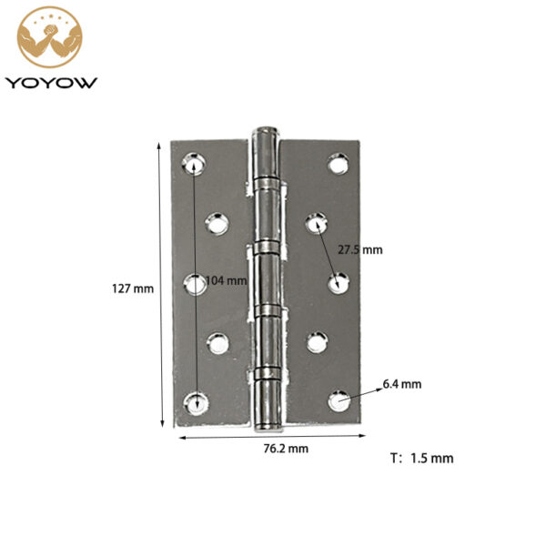 5Inch Modern Style Iron Metal Window Spring Door Hinge Flush Engsel Pintu Door Hinge