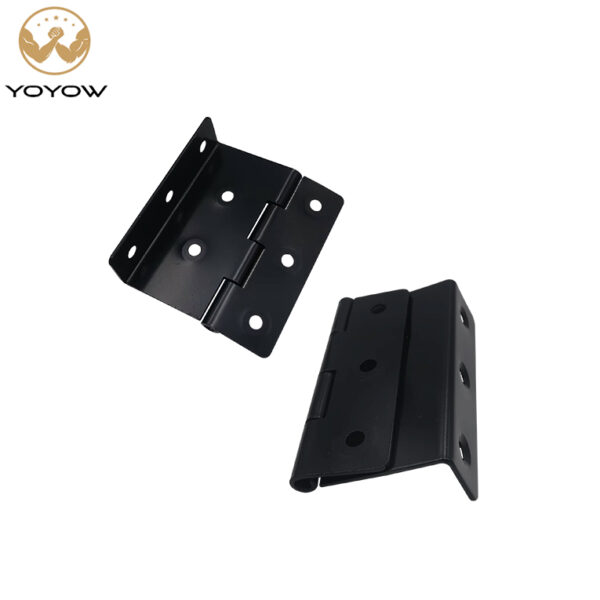 3 Inch Black Antique Decorative Box Hinge 8-hole Triple-fold Right-angle Retro Hinge Door Cabinet Three Folding Hinge