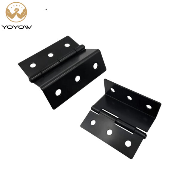 76mm Decorative Box Hinge 6-hole Triple-fold Right-angle Retro Hinge Door Cabinet Three Folding Hinge