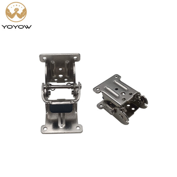 Heavy-Duty 90 Degree Self-Locking Table Leg Folding Hinge Steel New Corner Connector Furniture Plated Finish