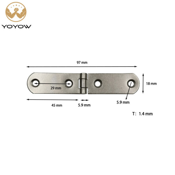 97mm Flip Board Hinge Flat Steak Waist Shoe Cabinet Door Hinge Folding Table Hardware Accessories for Living Room Wine Cabinet
