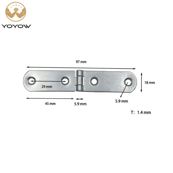 97mm Flip Board Hinge Flat Steak Waist Shoe Cabinet Door Hinge Folding Table Hardware Accessories for Living Room Wine Cabinet