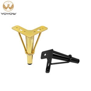 L-Shape Metal Sofa Bed Leg in Modern Style Golden Black Finish for Kitchen Hospital & School Furniture & Cabinets