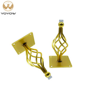Cone Shape Furniture Couch Legs Coffee Table Cabinet Foot Sofa Metal Gold Spiral Flower Pattern Leg Chair Feet for Living Room