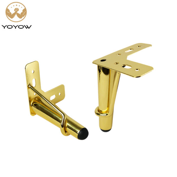 L-Shape Metal Sofa Bed Leg in Modern Style Golden Black Finish for Kitchen Hospital & School Furniture & Cabinets