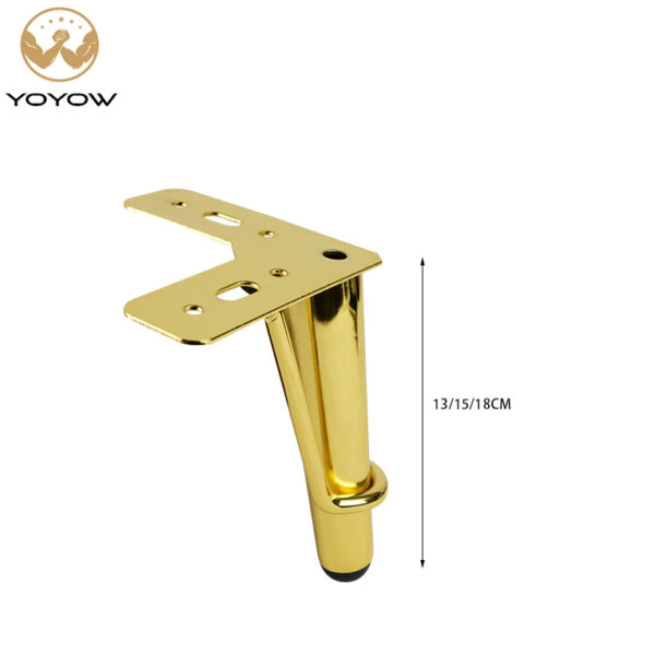 L-Shape Metal Sofa Bed Leg in Modern Style Golden Black Finish for Kitchen Hospital & School Furniture & Cabinets