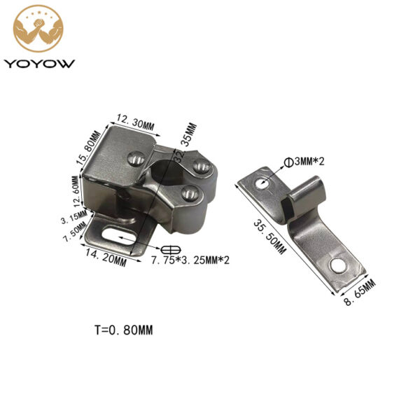 Closet Door Suction Button Closet Furniture Accessories Card Switch Card Magnetic Touch Spring Door Button Magnetic