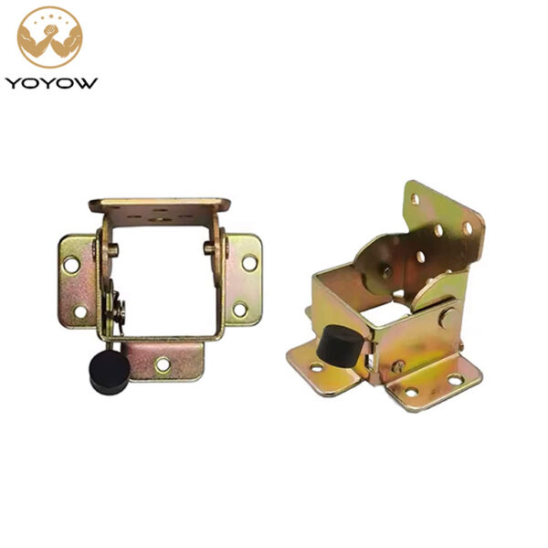 Metal Color Zinc Folding Hinges for Table Feet Self Lock Foldable Hinges Table Bracket Coffee Desk Hinge Iron Plating Table Legs