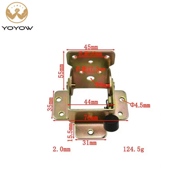Metal Color Zinc Folding Hinges for Table Feet Self Lock Foldable Hinges Table Bracket Coffee Desk Hinge Iron Plating Table Legs