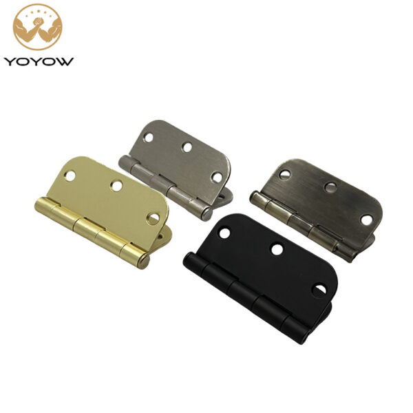 YOYOW Modern 3.5 Inch Iron Door Hinge Rounded Corners Brushed Wooden Door Silent Hinge Easy Installation