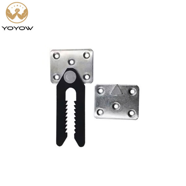 Silver Furniture Connector Metal Fixit Blocks Sectional Couch Connector Plastic Joint Snap Alligator Clip Sofa Connector Bracket