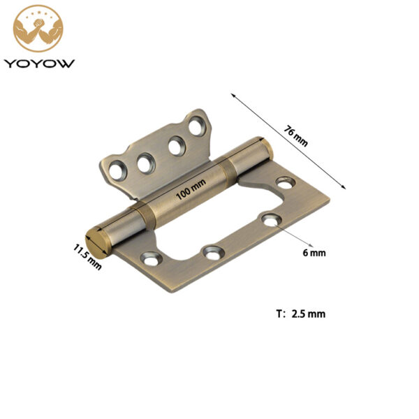 Door Hardware 4*3Inch Iron Butterfly Hinge 360 Degree Butterfly Hinges for Interior Door