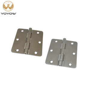 Modern Satin 3.5 Inch 5/8 Inch Radius Ball Bearing Hinge Smooth Nickel Door Hinges for Kitchen Living Room Kitchen Outlet