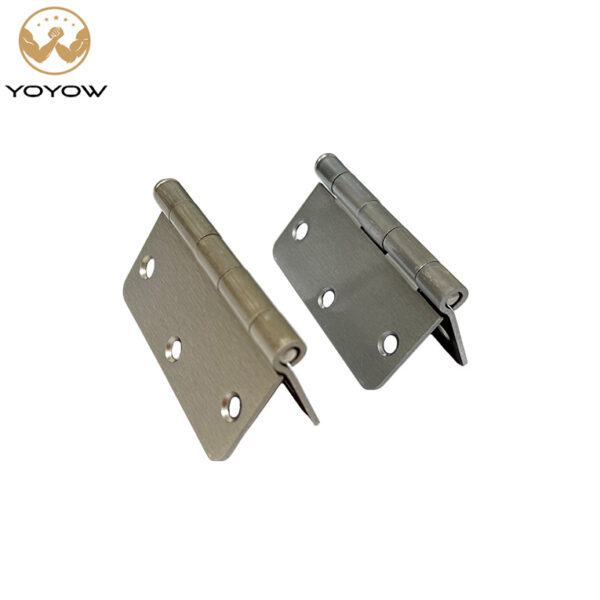Modern Satin 3.5 Inch 5/8 Inch Radius Ball Bearing Hinge Smooth Nickel Door Hinges for Kitchen Living Room Kitchen Outlet