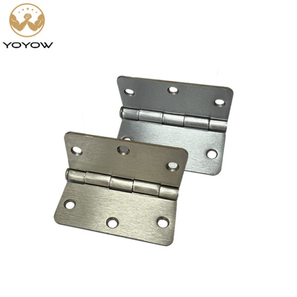 Modern Satin 3.5 Inch 5/8 Inch Radius Ball Bearing Hinge Smooth Nickel Door Hinges for Kitchen Living Room Kitchen Outlet