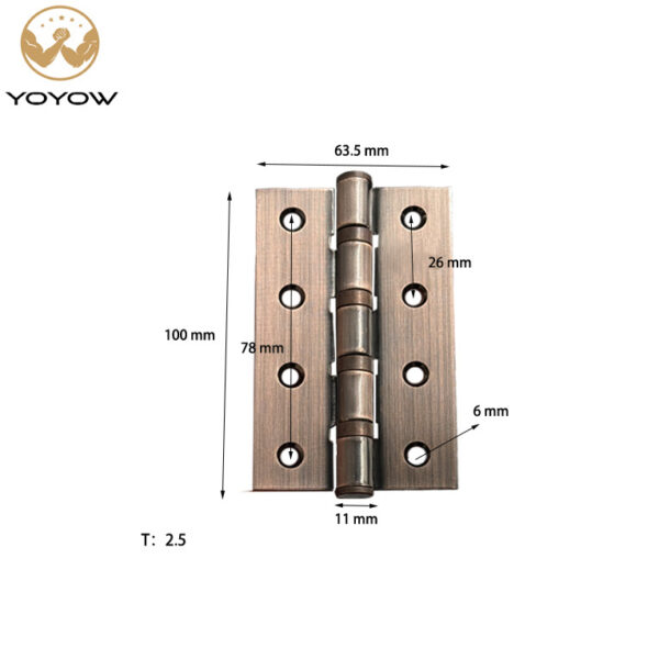 Factory Wholesales 3 4 5 6 Inches Flat Open Butt Hinge Iron Ball Bearing Door Hinge