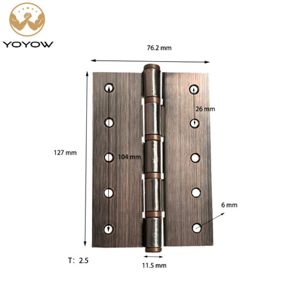 Factory Wholesales 3 4 5 6 Inches Flat Open Butt Hinge Iron Ball Bearing Door Hinge