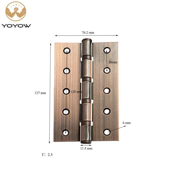 Factory Wholesales 3 4 5 6 Inches Flat Open Butt Hinge Iron Ball Bearing Door Hinge