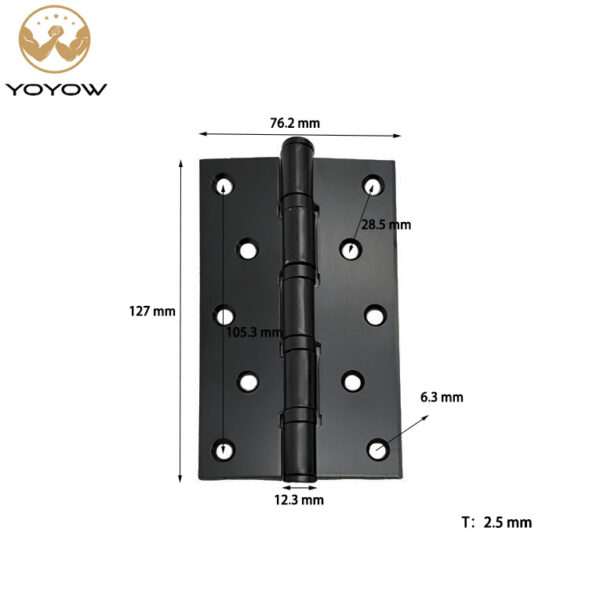5 Inch Iron Heavy Duty Door Hinge with 4 Ball Bearings for Indoor Heavy-Duty Solid Wood Doors