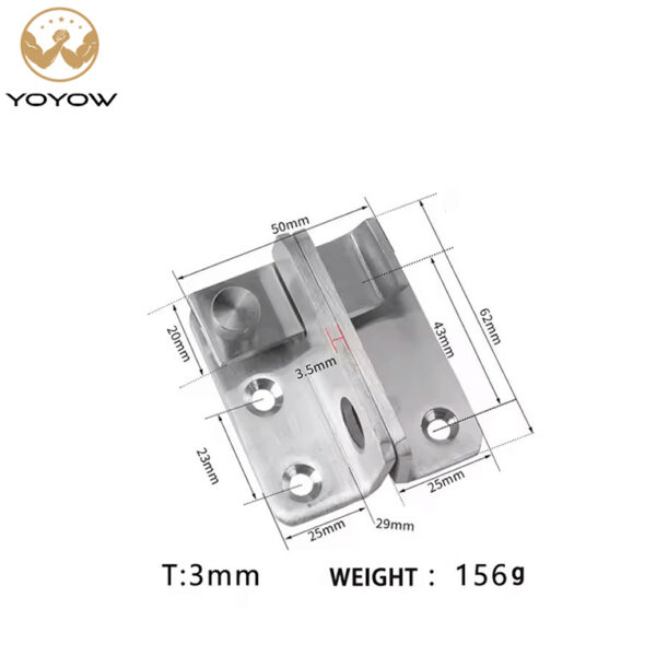 Door Bolt Safety Drawer Lock Stainless Steel Buckle Latch Closet Security Door Home Bathroom Living Room Hardware