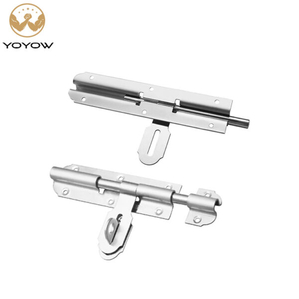 Heavy Duty Stainless Steel Slide Bolt Latch Anti-theft with Padlock Hole Used for Outside Door with Mounting Screws
