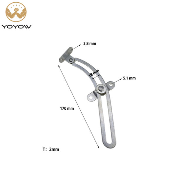Wholesale Cabinet Accessories Arc Trolley Case Cabinet Lower Door Sliding Crank Trolley Movable Support Rod
