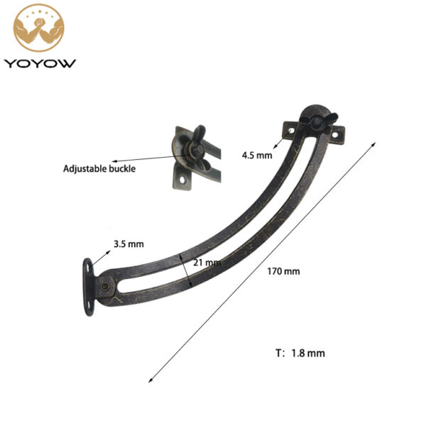 Manufacturer Hardware Furniture Curved Cabinet Sliding Hinge with Support Function