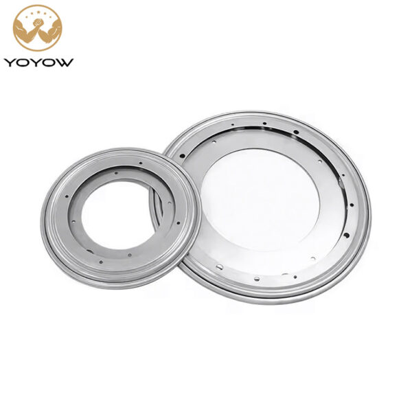 Morden 8/9/12 Inch Lazy Susan Turntable Iron Dining Table Set with Rotating Bearing Swivel Plate for Dining Rooms Living Room