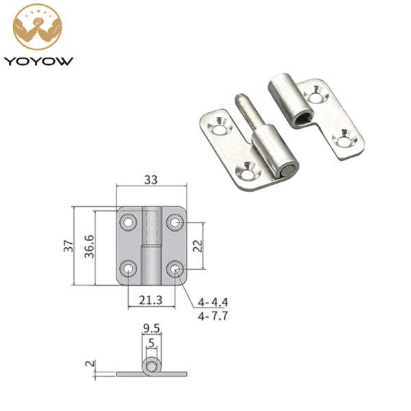 304 Stainless Steel Detachable Hinges 1.5-3 Inches Industrial Doors and windows Flat Open Detachable Hinges