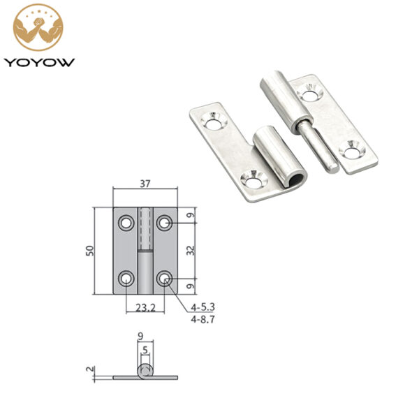 304 Stainless Steel Detachable Hinges 1.5-3 Inches Industrial Doors and windows Flat Open Detachable Hinges