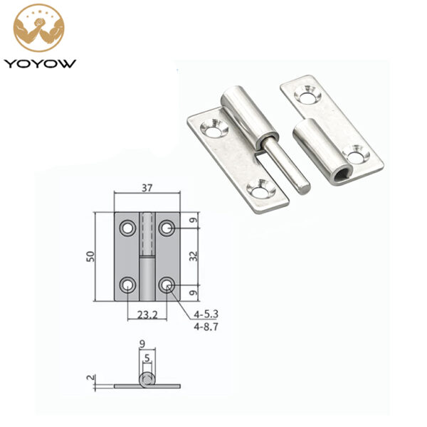304 Stainless Steel Detachable Hinges 1.5-3 Inches Industrial Doors and windows Flat Open Detachable Hinges
