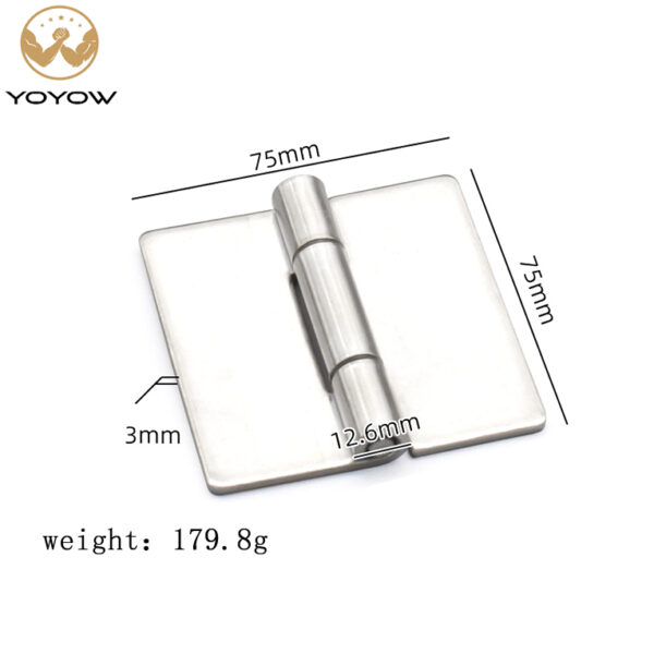 Wholesales Heavy-duty Thickening Weld on Industrial Hinge Hole Less Stainless Steel Welded /weldable Door Hinge