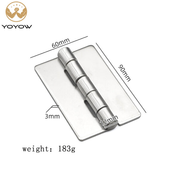 Wholesales Heavy-duty Thickening Weld on Industrial Hinge Hole Less Stainless Steel Welded /weldable Door Hinge